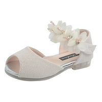 Djevojke Rhinestone cvjetne cipele s niskim potpeticama Flower za vjenčanje haljina pumpa cipele princeze