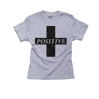Pozitivno - sa urednim plus simbolom grafičkim dječakom pamučnom majicom za mlade