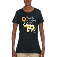 U svijetu u kojem možete biti bilo šta kao ljubazna grafička majica inspirativne hrišćanske žene, crna,