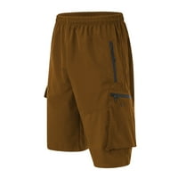 HWMODOU muške teretne hlače Čvrsti kombinezoni u boji Plus veličine Multi-džepovi Srednja duljina Proljeće