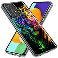 Samsung Galaxy a Neon Rainbow Swag Tiger ShockOtroot Clear Hibrid zaštitni poklopac telefona