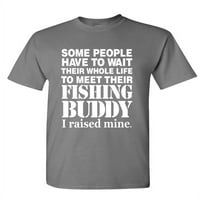 Podigao moj ribolovni drug - Bass Boat tata - muška pamučna majica
