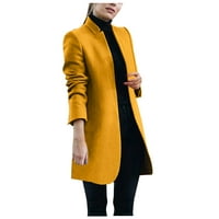 Ženska modna ženska vještačka kaput od jakne za rovove dame toplo dugačak kaput za zimsku odjeću za