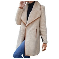Ženska jakna za zimske kapute odvojila je ovratnik na dugim rukavima, ležerna boja koja odgovara dugačkom