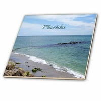 Slika plaže sa kamenjem Jetty Južna Sarasota i val keramička pločica CT-312615-1
