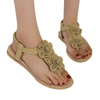 Ljetna moda ženske casual cipele prozračne ravne cvijeće na otvorenom slobodno vrijeme rimske sandale