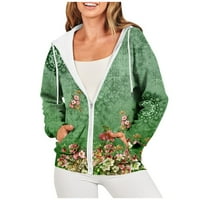 MlQIDK Hoodies za žene Pulover Boja blok Dukseri Y2K Odjeća Teen Girl Jesen Ležerne jakne sa džepovima