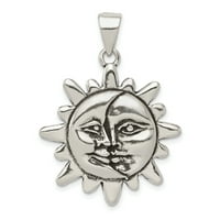 Sterling Silver Sun Polo polumjeseca nalik na privjesak Čarm ogrlica nebeski nakit za žene za nju