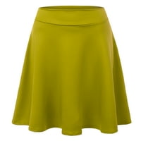 Ženska osnovna svestrana rastezljiva rastegnuta casual mini klizač suknja za svjetlo XL
