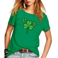 Zodggu Trendy Lapusni casual Green Style T majice za žene Modne dame Bluze s kratkim rukavima Crew Crk