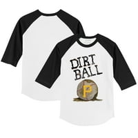 Dojenčad sitni otvor bijela crna Pittsburgh Pirates prljavštinu majica Raglan rukava