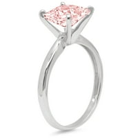 2.5ct princeza rez ružičasti simulirani dijamant 18k bijeli zlatni godišnjica za angažman prsten veličine