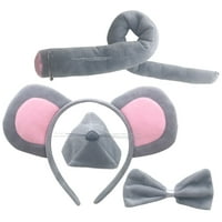 Set kostim miša postavljen miše uši za glavu za glavu Dječja miša nosačka nosa