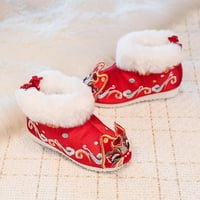 Kneelentne djevojke cipele cipele za snijeg za djecu Dječja cipela za djecu Topla pamučna čizme vezene