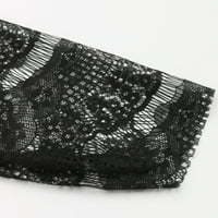 Uorcsa Club Pulover patchwork čipkasti posadni vrat dugih rukava mreža za žene bluzu vino