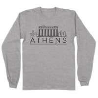 Skyline Atina Grčka majica s dugim rukavima Unizno malo siva