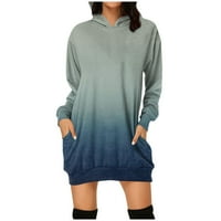 Amousa prevelika dukserija za žene Ženski povremeni gradijentni tisak dugih rukava pulover dukseve