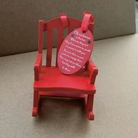 Božićna drvena crvena spomen-stolica Božićna drvena Crvena ukrasa stolice