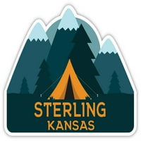 Sterling Kansas Suvenir Frižider Magnet Camping TENT dizajn