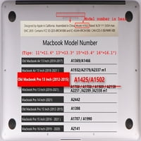 Kaishek plastična futrola Hard Shell CASE SAMO Kompatibilan - Objavljen Old MacBook Pro 13 Retina displej