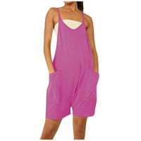 Labavi kratke hlače Jumpsuits sa džepom za žene čišćenje ljetne pantalone casual comfy modni na prodaju