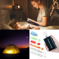 Uxcell USB baklja punjiva prijenosna mala LED lampica sa prekidačem plavim ružičastim paketom