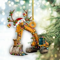 Christmas Decor Decor Drvo bagera ukras ukrasa za kamione Xmas ukrasi kamiona Vintage Searhouse ukrasi