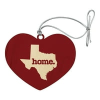 Texas T Home State Solid Maroon Službeno licencirano srce ljubavi Drvo Božić