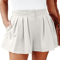 Kapreze dame Mini pant natkrivene ljetne kratke hlače velike struke HOT HALTS casual dno pune boje bijeli