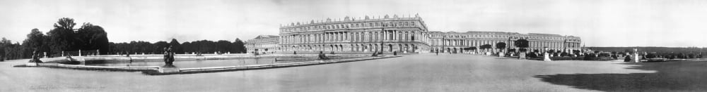 Versailles: Palace. Npanoramički pogled na palaču Versailles, Francuska. Fotografirao C1908. Poster