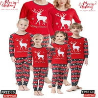 GUEUUSU Porodični setovi Pajamas - Elk pidžama, crvena