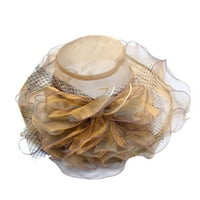 Ljetna ušteda Crkva Flascinator CAP Ženski sunce Visor Šešir Sweet Cute kašika HATS Cvjetni čaj za vjenčani