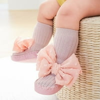Novorođena dječja djevojka slatka čarapa cipela sa lukom mekim jedinim neklizajućim kat papuče za hodanje