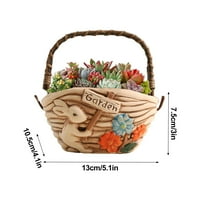 Sadilice za sočni u loncu ASdomo Bunny, rustikalni stil u stilu zemlje cvjetni lonac sa ručkom