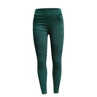 Azrian Womens Jed modne hlače, modne žene dame mršave hlače High struk rastezljetske tanke olovke zelene