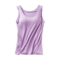 Bazyrey donje rublje za žene Ženska puništa boja košulja na obliku košulje na jednoj jogi donji majica Ženska tenk gornje rublje Purple