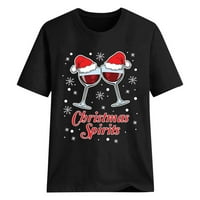 Božićna grafička majica Funny Slatki kakao Top Movie Gledanje Crewneck kratkih rukava majica
