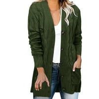 Žene Ležerne prilike Klit kardigan džemper Velika veličina labavi jakna za uvijanje