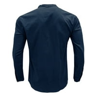 Majice aaiymet majice za muškarce džep bluza dugih rukava dugme za dugulja sa dugim rukavima majica
