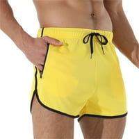 Muški teretni kratke hlače muške čvrste boje Trend omladinski ljetni znojni znojni kratki pant žuti