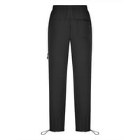 Shomport Capri pantalone za žene Atletski planinarenje Zipper džepni duks za vježbanje dno