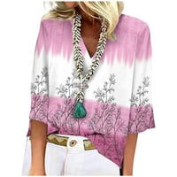 Ženski ljetni casual vrhovi okrugli vrat Soft kratkih rukava vrši osnovnu bluzu majice