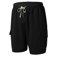 Muški kratke hlače Muškarci Solid Summer Ležerne prilike Atletska kratke hlače Kašike sportske vježbe