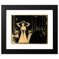 Edvard Munch Crni moderni uokvireni muzej Art Print pod nazivom - Thunder