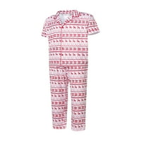 Canrulo Božićna porodica Podudaranje pidžama Postavite crtani jeleni kućna odjeća za spavanje za muškarce Žene Djeca