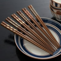 [Cleariance] Japanski stil kućne štapiće Početna Restoran Šareni striptiz Print Puni drveni štapići