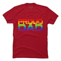 Gay Pride Ponosni tata LGBT Roditeljski očevi Dan Muški ugljen Heather Grey Graphic Tee - Dizajn ljudi 2xl