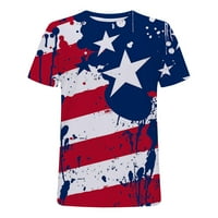 Thirts majice za muškarce, muške američke zastave majica Patriotskog tima kratkih rukava 4. jula, aspektarne