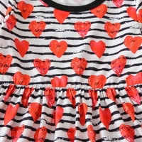 Dječja djevojka odjeća za Valentinovo, rušena haljina vrhova tiskanih hlača pantalone za toddler outfit