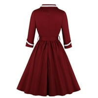 Haljina za žene, modni ženski temperament s dugim rukavima Slim Fit Swing Haljina mala haljina 2xl